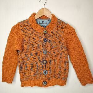Free People Orange Knit Cardigan